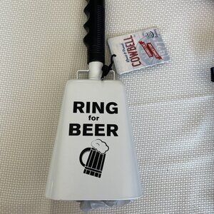 Loud & Proud Cowbell "Ring for Beer" Summertime Fun White Elephant Gag Gift NEW